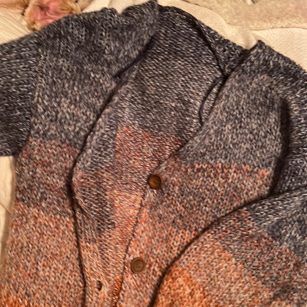 Chunky knit button down cardigan